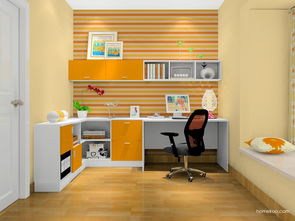 書房裝修效果圖 浪漫主義家具書房效果圖c17006 尚品宅配