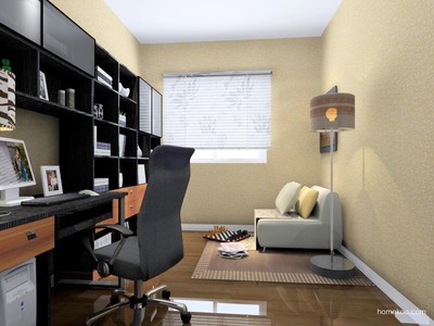 書房裝修效果圖_德國(guó)森林家具書房效果圖C4301_尚品宅配